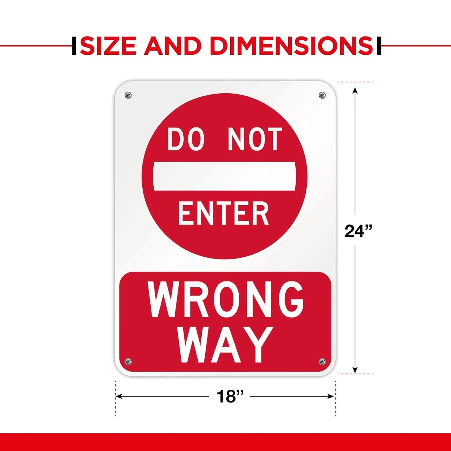 Do Not Enter / Wrong Way Sign angle 2