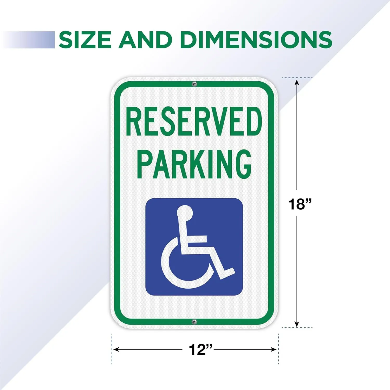 Reserved Parking Sign angle 2