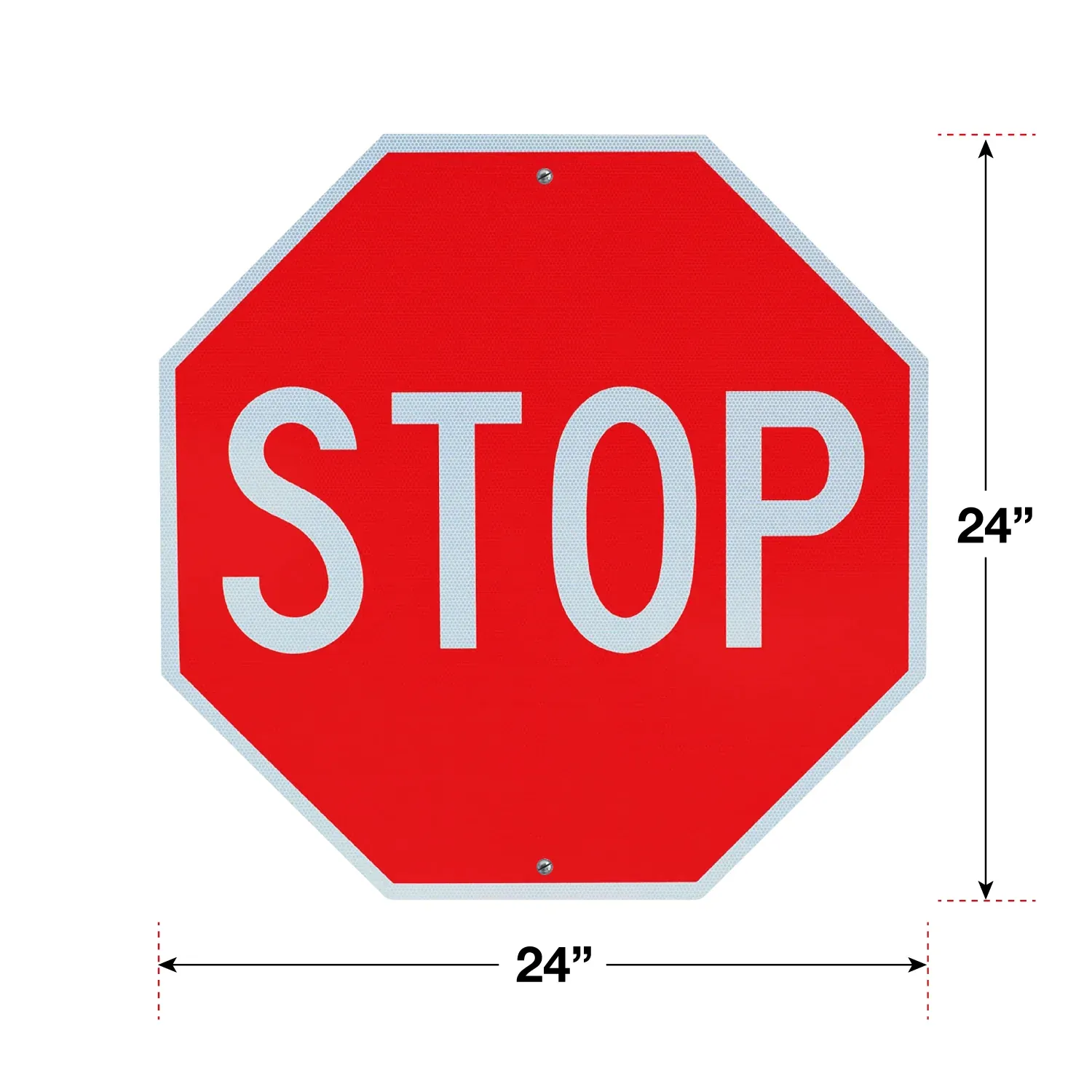 Stop Sign 24" × 24" angle 2